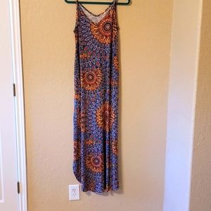 Bohemian Maxi Dress with Pockets